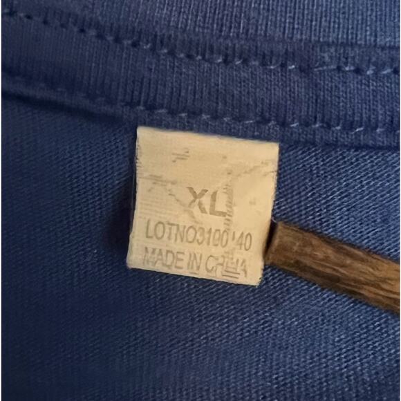 Flower Power Peace Symbol Blue Shirt - Picture 5 of 5